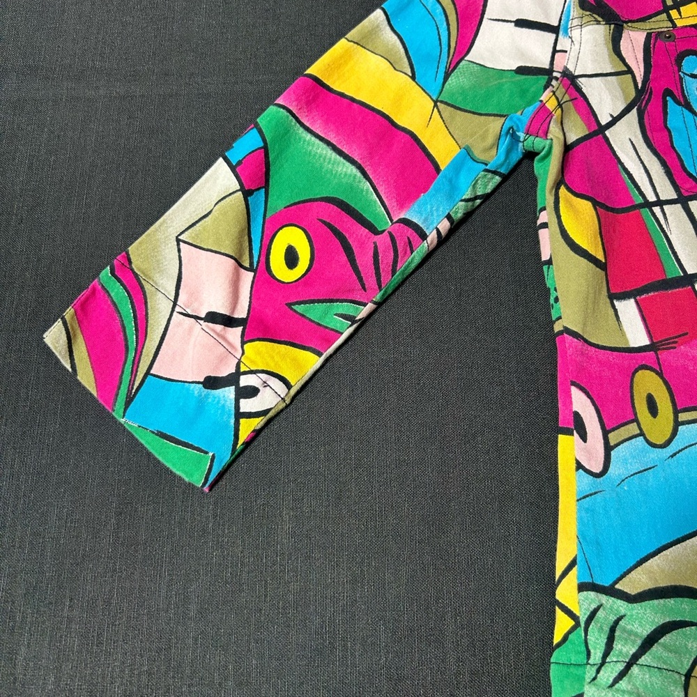 Colorful Kaktus Abstract Print Jacket - Picture 4 of 15